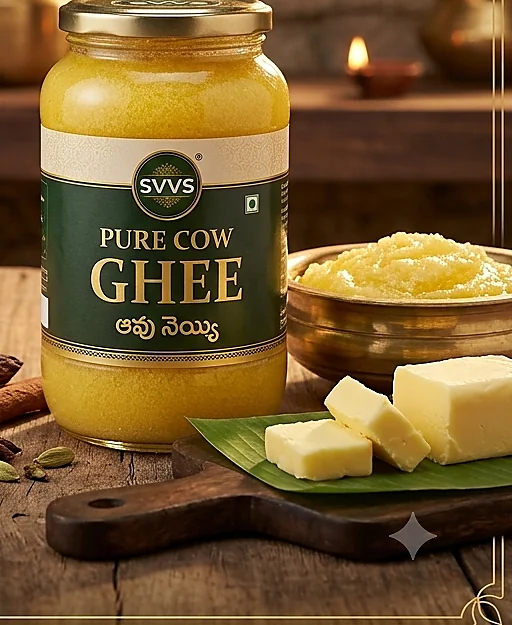 Cow Ghee bottle with seeds or nuts