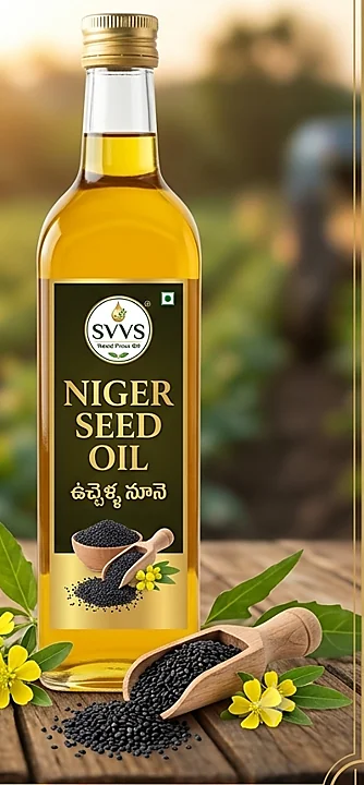 Niger Oil bottle with seeds or nuts